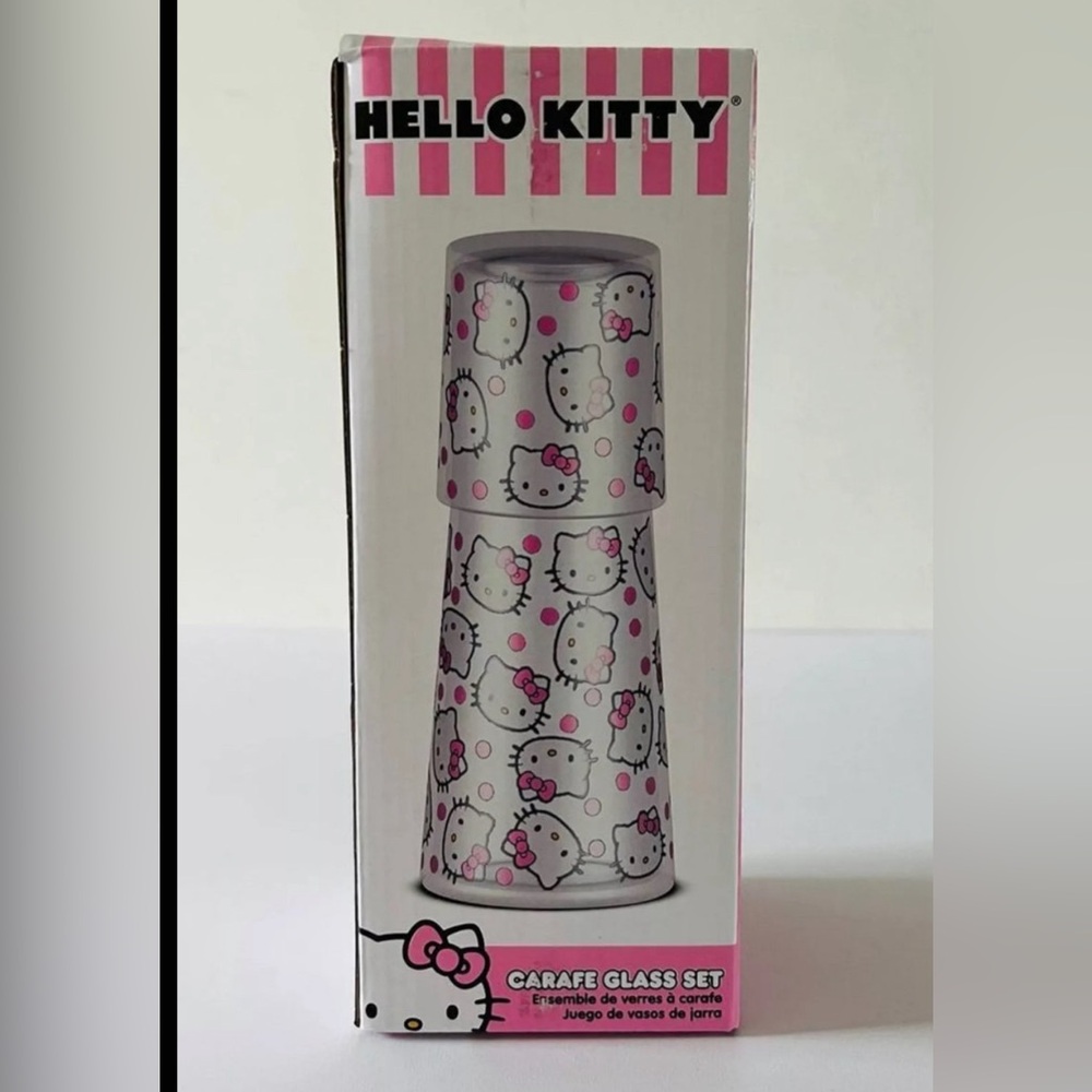 HELLO KITTY Carafe Glass Set With Cup